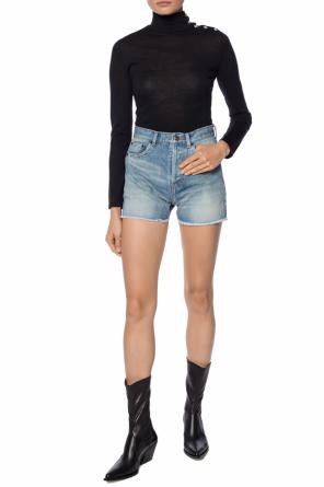 High-waisted denim shorts, zdjęcie 2 High-waisted denim shorts od Saint Laurent